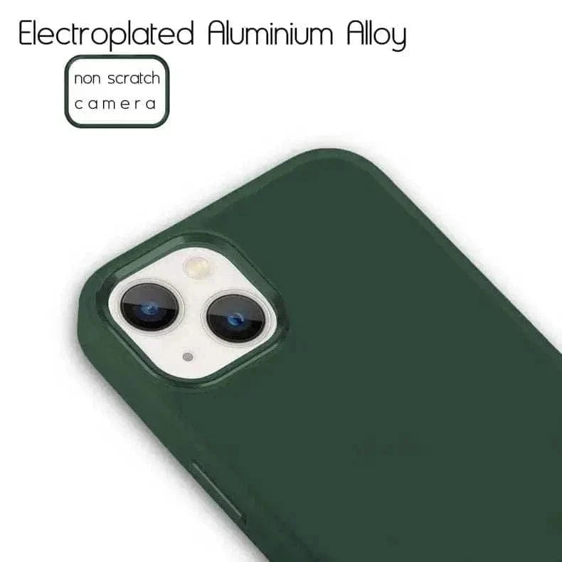 ktusu Generic Cases & Covers 3 In 1 Metal Camera Frame Matte TPU Case for iPhone 13 Pro Green