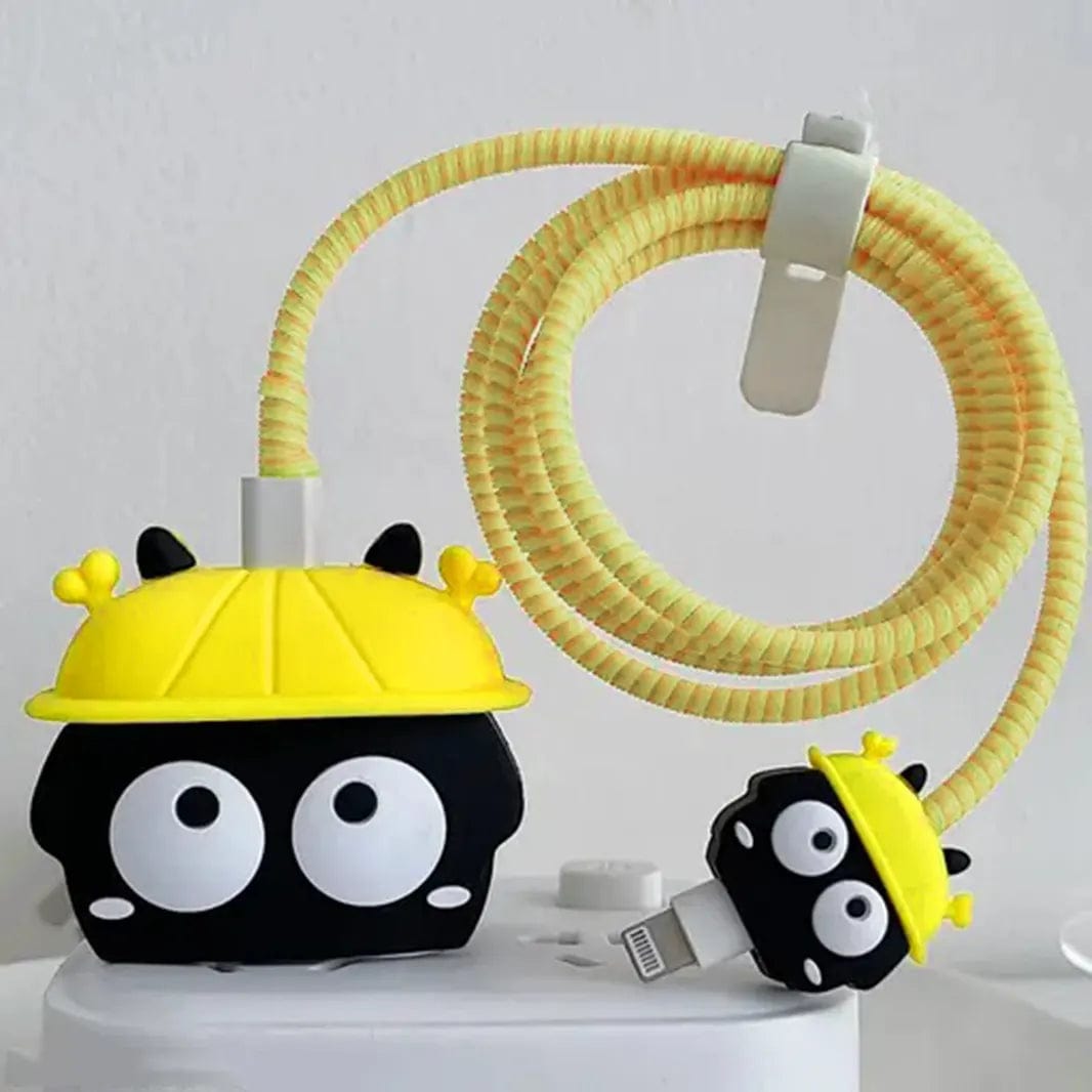 ktusu Generic Cases & Covers 3D Silicone Cover with Spiral for Apple Adapter 18-20W Avaocado