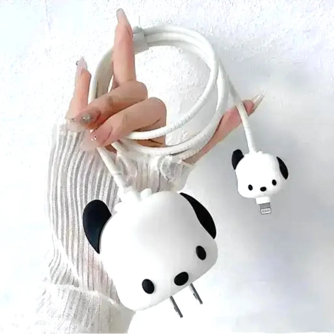 ktusu Generic Cases & Covers 3D Silicone Cover with Spiral for Apple Adapter 18-20W Puppy Dog