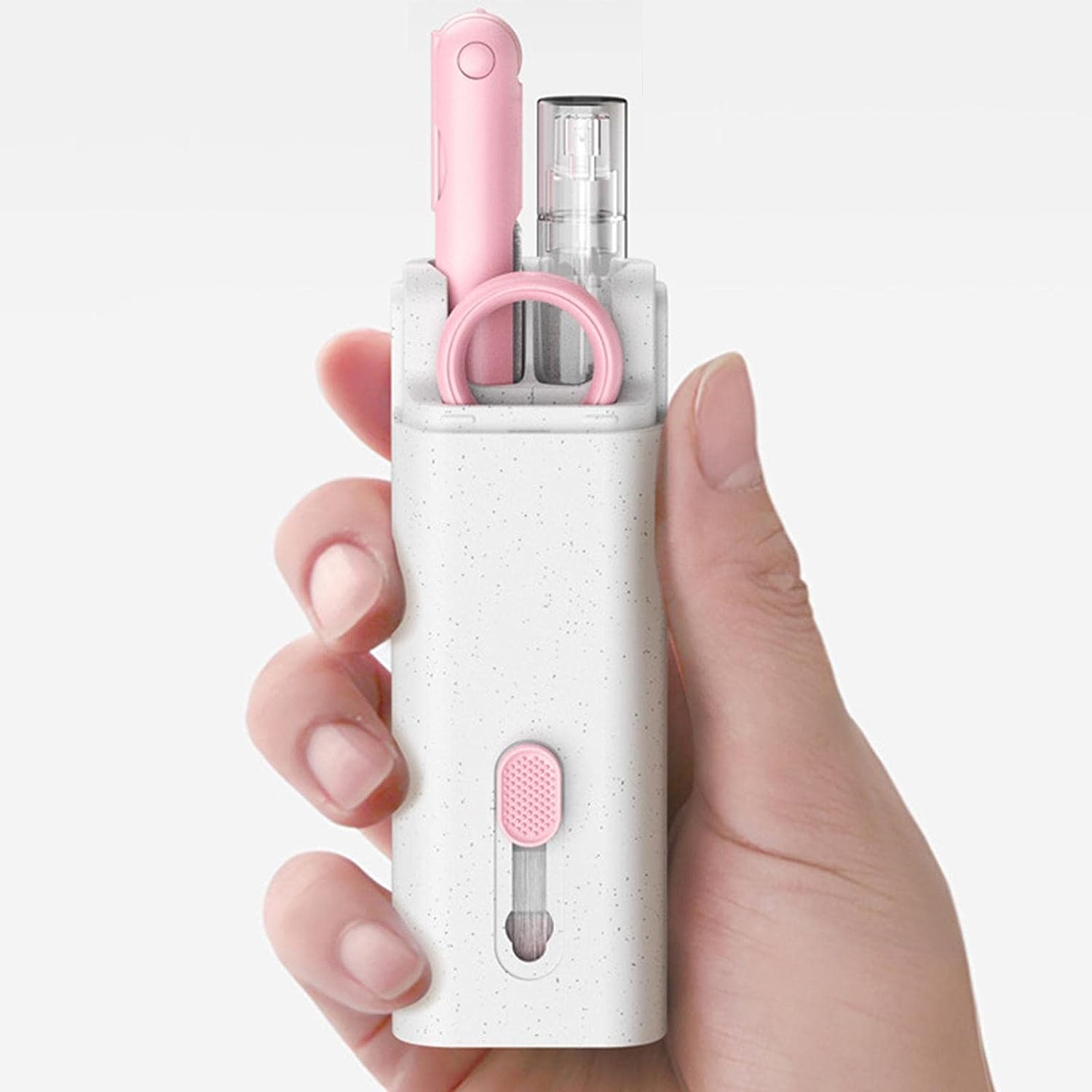 ktusu Generic Enhancement 7 in 1 Electronic Cleaner Multi-Function Cleaner Nifty Tools Kit Pink