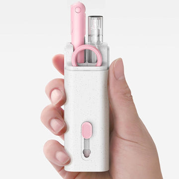 ktusu Generic Enhancement 7 in 1 Electronic Cleaner Multi-Function Cleaner Nifty Tools Kit Pink