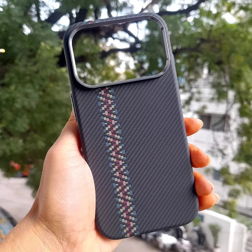 ktusu Generic Cases & Covers Aramid Fiber Magnetic Magsafe Slim Case for iPhone 17 Pro Max Abstract Carbon Fiber