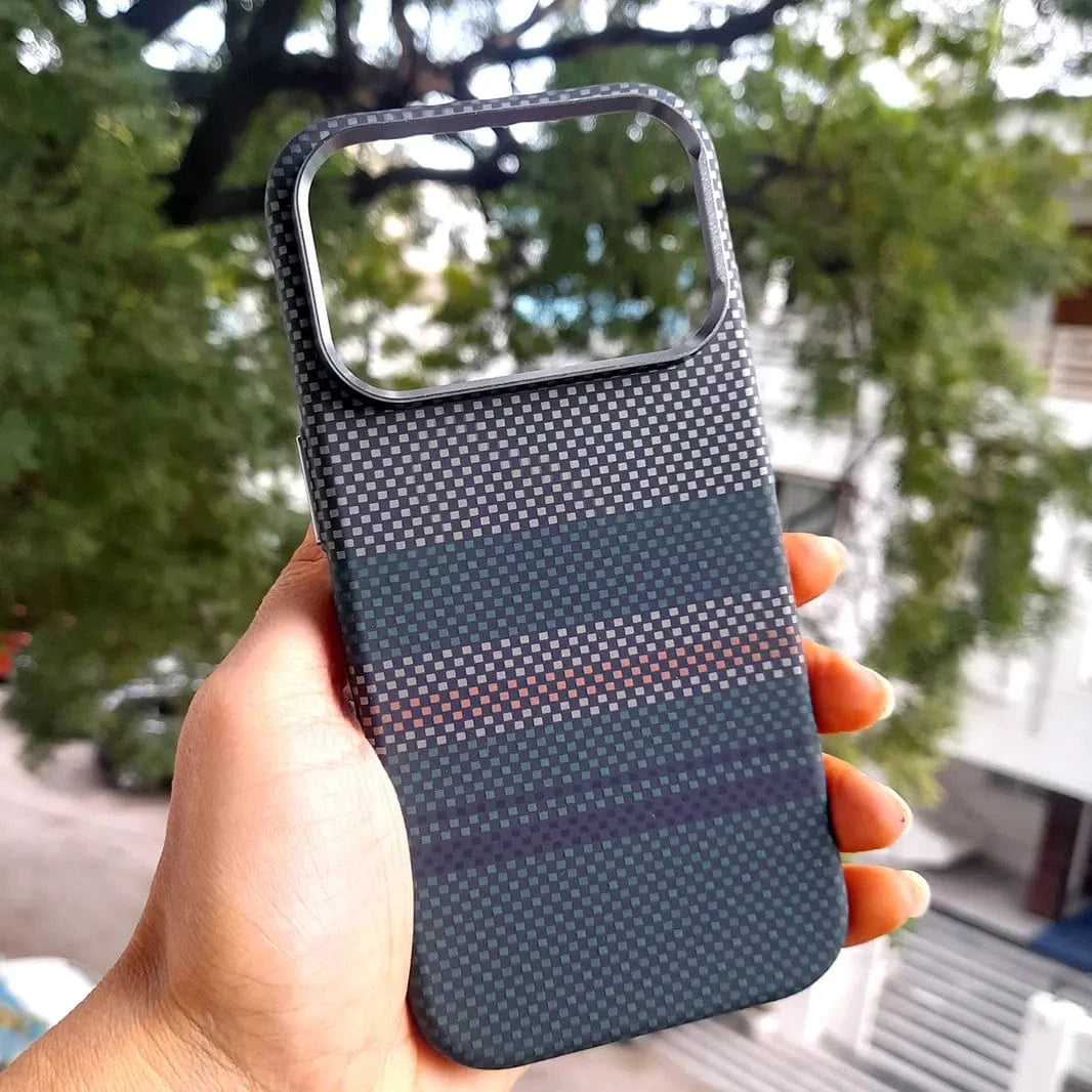 ktusu Generic Cases & Covers Aramid Fiber Magnetic Magsafe Slim Case for iPhone 17 Pro Max Kevlar Green