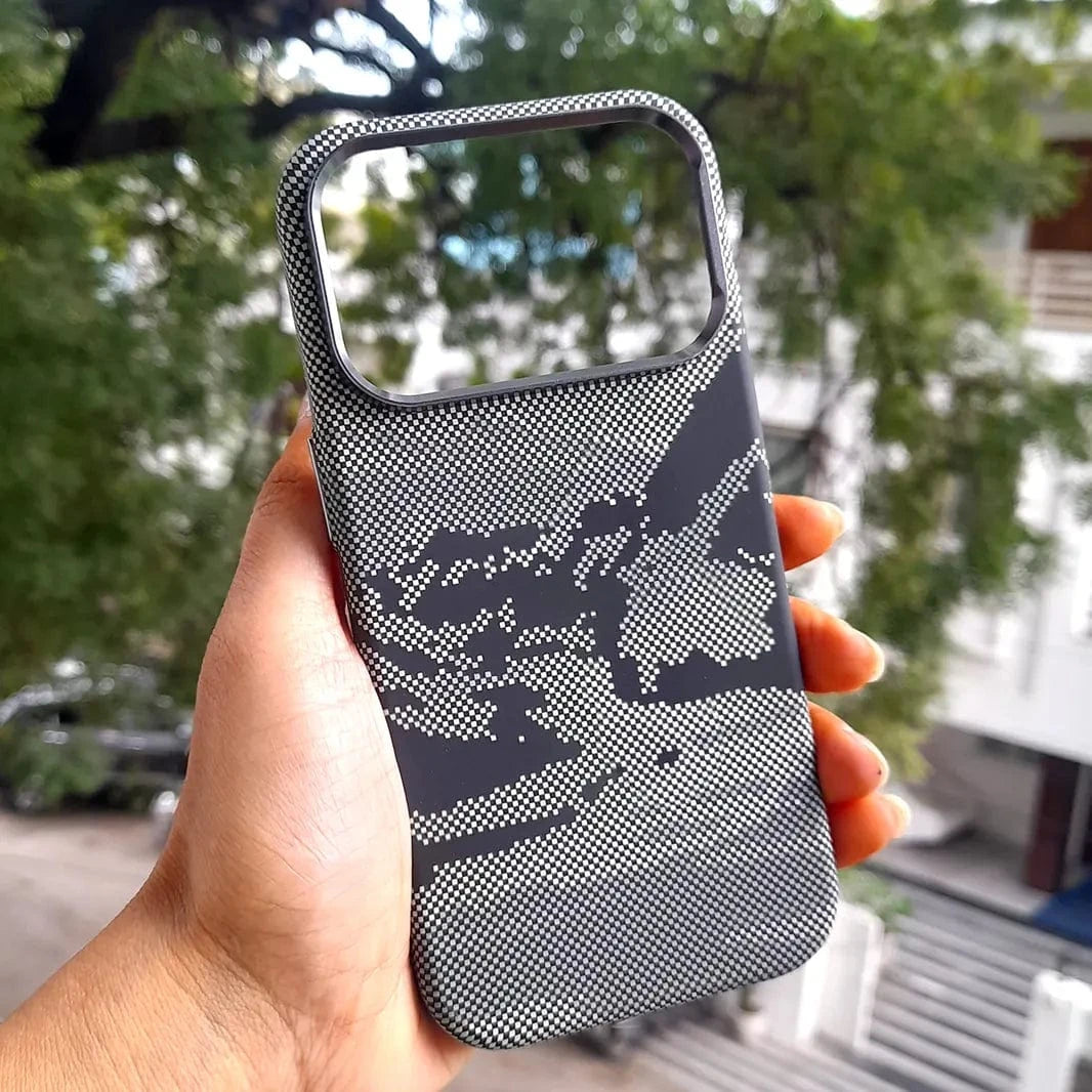 ktusu Generic Cases & Covers Aramid Fiber Magnetic Magsafe Slim Case for iPhone 17 Pro Max Snow Mountain Grey