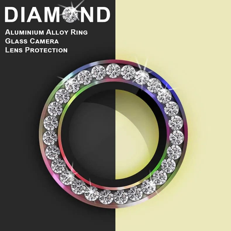 ktusu Generic Camera Lens Protectors Bling Sparkling Diamond Camera Lens Ring for iPhone 11 Pro Max Rainbow