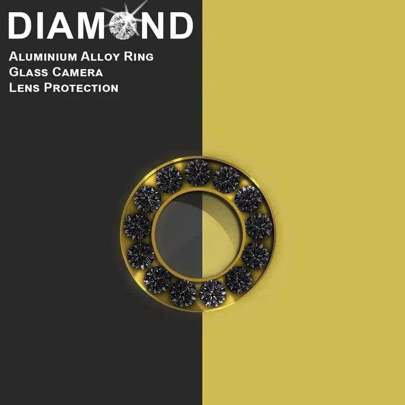 ktusu Generic Camera Lens Protectors Bling Sparkling Diamond Camera Lens Ring for iPhone 6 Plus | 6s Plus Gold Black