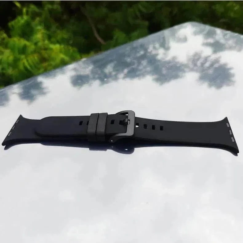 ktusu Generic Watch Bands Classic Silicone Soft Band for Apple Watch 42 | 44 | 45 | Ultra 49 | 46mm S10 Black