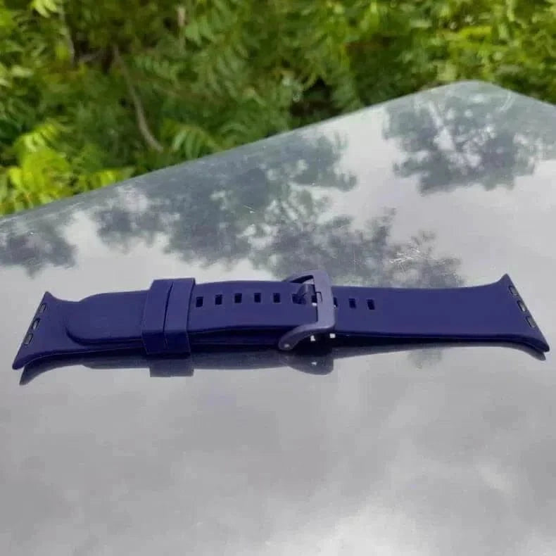 ktusu Generic Watch Bands Classic Silicone Soft Band for Apple Watch 42 | 44 | 45 | Ultra 49 | 46mm S10 Midnight Blue