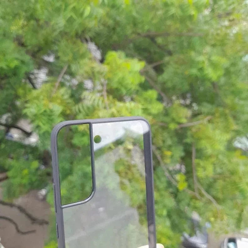 ktusu Generic Cases & Covers Crystal Clear Glossy Hybrid Matte Bumper Hard Case for Samsung S23 Pro Black