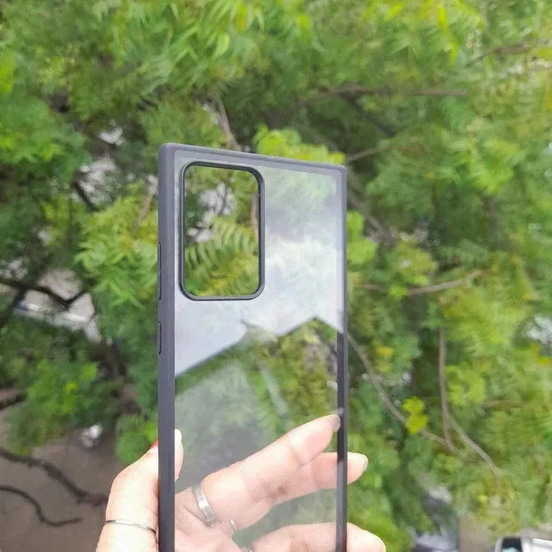 ktusu Generic Cases & Covers Crystal Clear Glossy Hybrid Matte Bumper Hard Case for Samsung S23 Pro Black