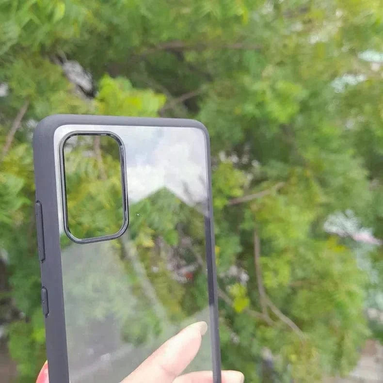 ktusu Generic Cases & Covers Crystal Clear Glossy Hybrid Matte Bumper Hard Case for Samsung S23 Pro Black