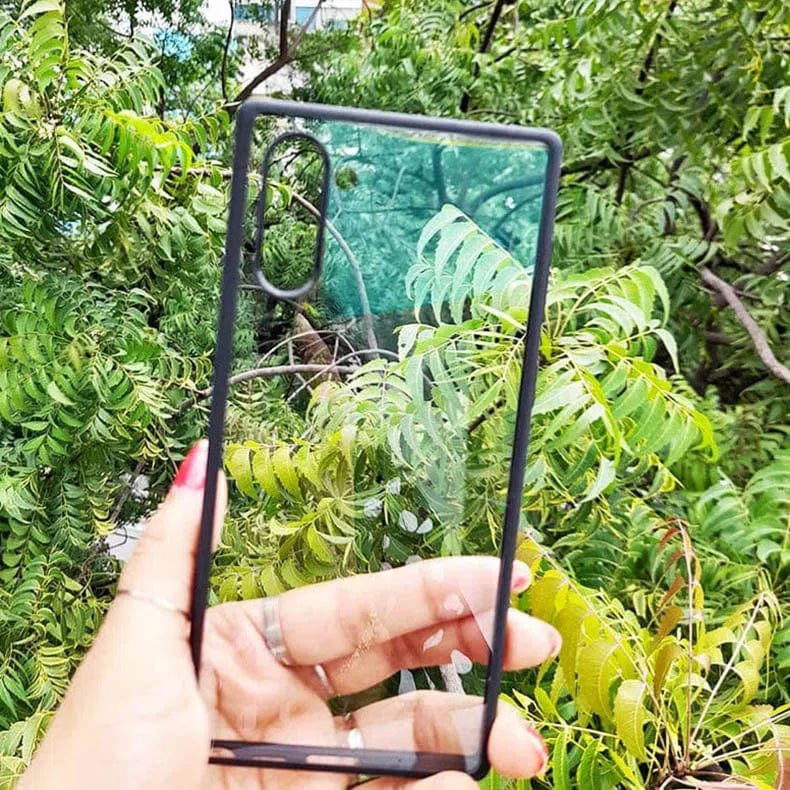 ktusu Generic Cases & Covers Crystal Clear Glossy Hybrid Matte Bumper Hard Case for Samsung S23 Pro Black