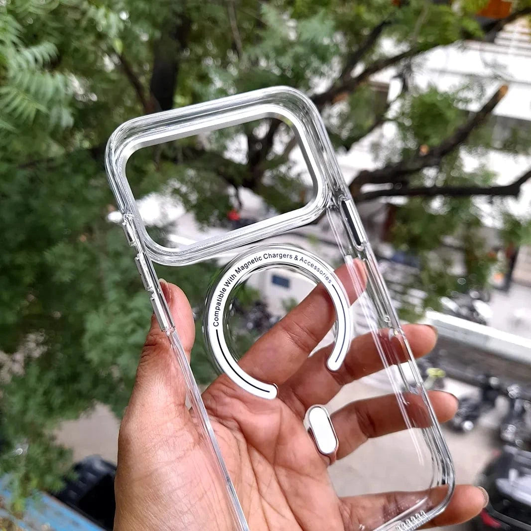 ktusu Generic Cases & Covers Cystal Clear Slim Metal Keys Magsafe Case for iPhone 17 Pro Max