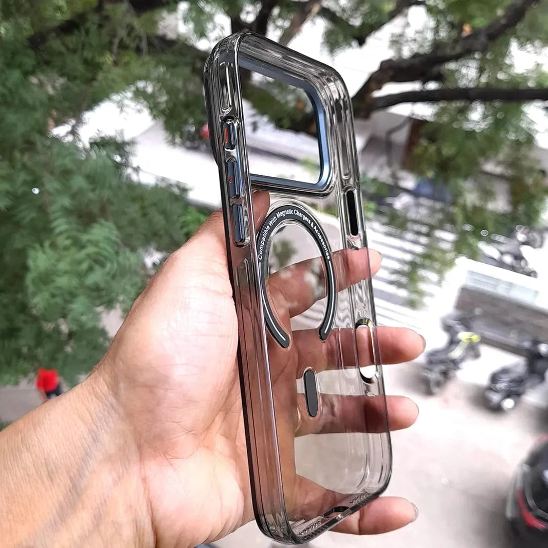 ktusu Generic Cases & Covers Cystal Clear Slim Metal Keys Magsafe Case for iPhone 17 Pro Max