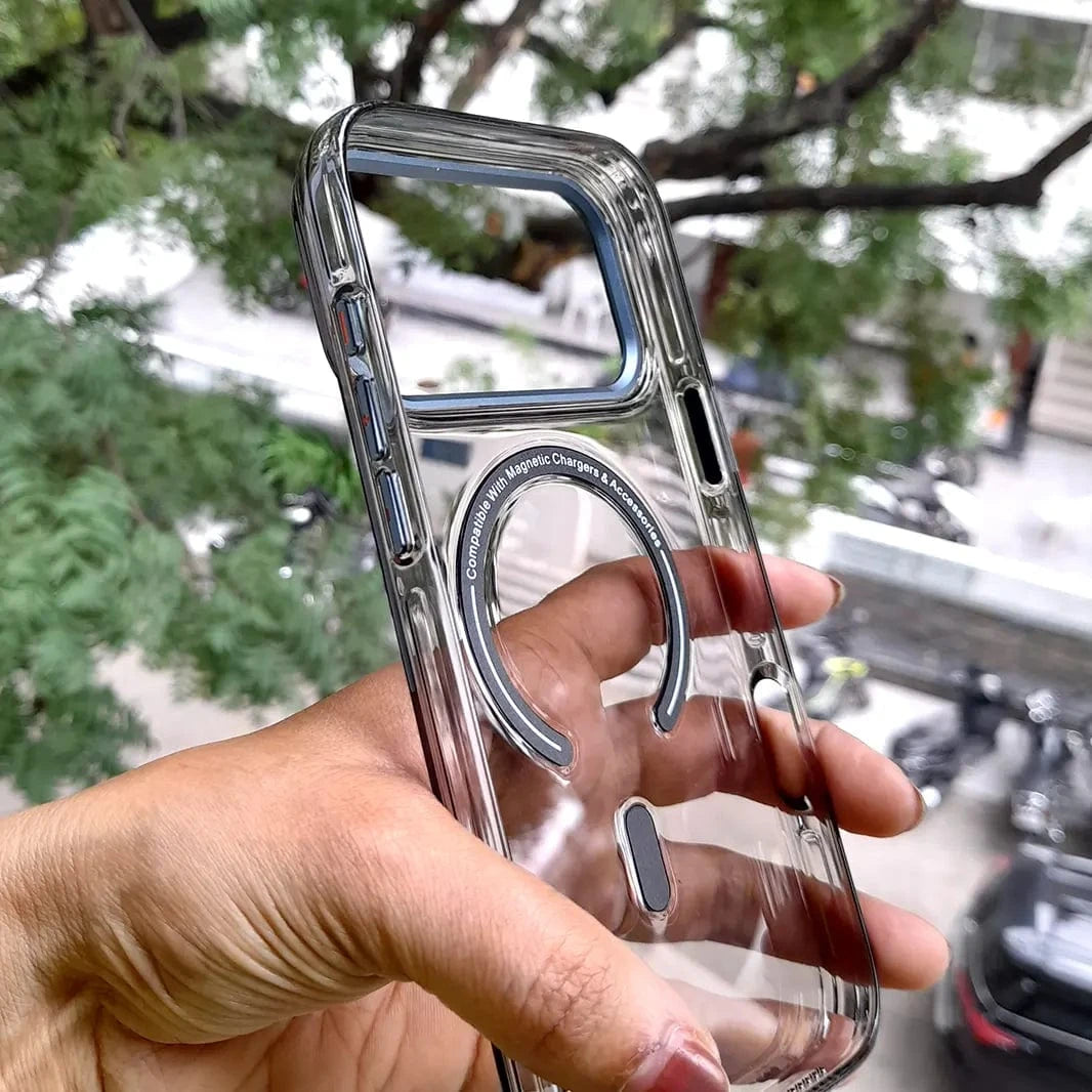 ktusu Generic Cases & Covers Cystal Clear Slim Metal Keys Magsafe Case for iPhone 17 Pro Max