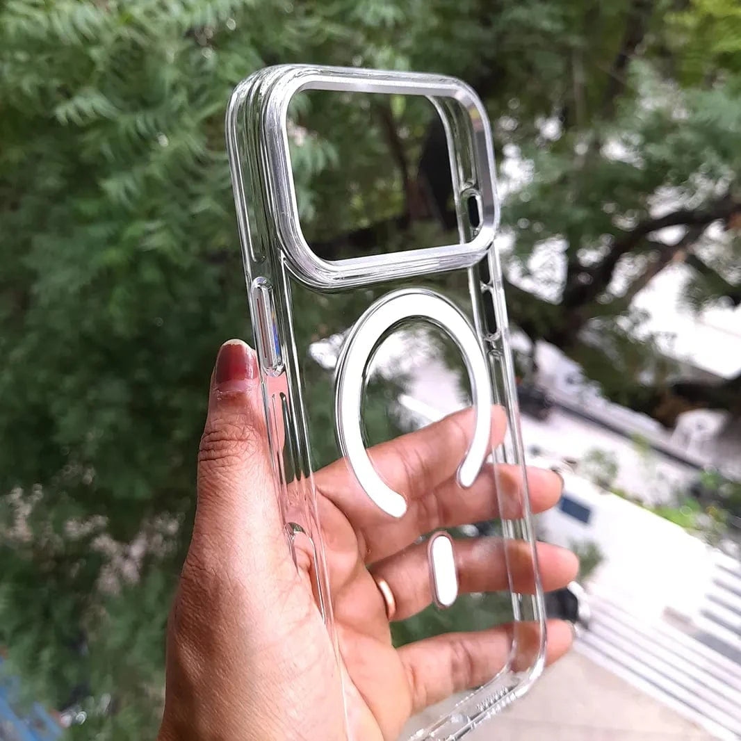 ktusu Generic Cases & Covers Cystal Clear Slim Metal Keys Magsafe Case for iPhone 17 Pro Max