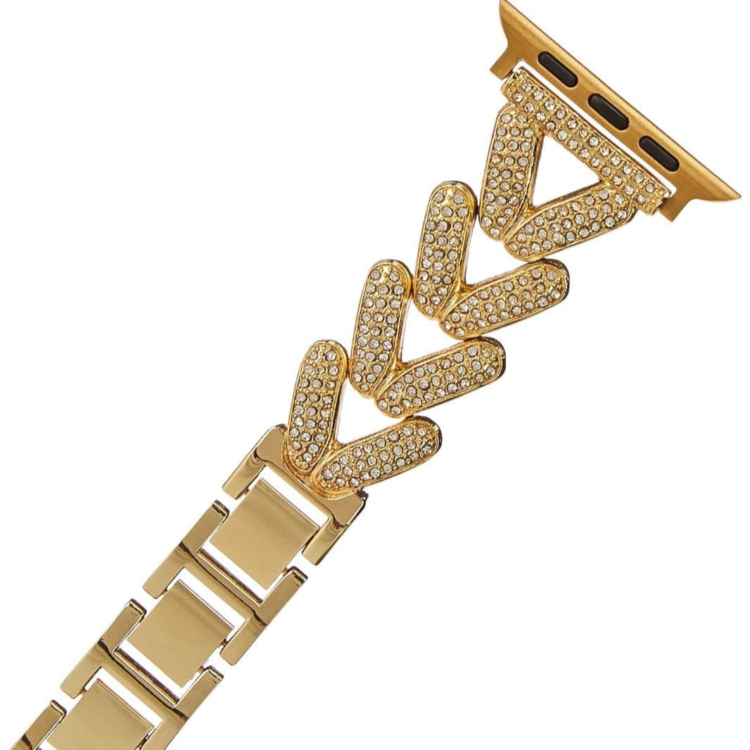 ktusu Generic Watch Bands Diamond Bling Rhinestone Stainless Steel Band for Apple Watch 42 | 44 | 45 | Ultra 49 | 46mm S10