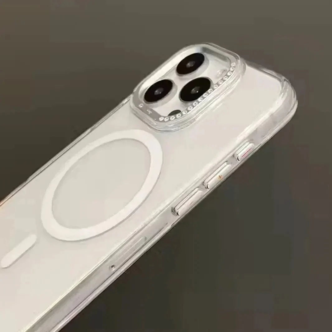 ktusu Generic Cases & Covers Diamond Lens Crystal Clear Magsafe Hard Case for iPhone 16 Plus