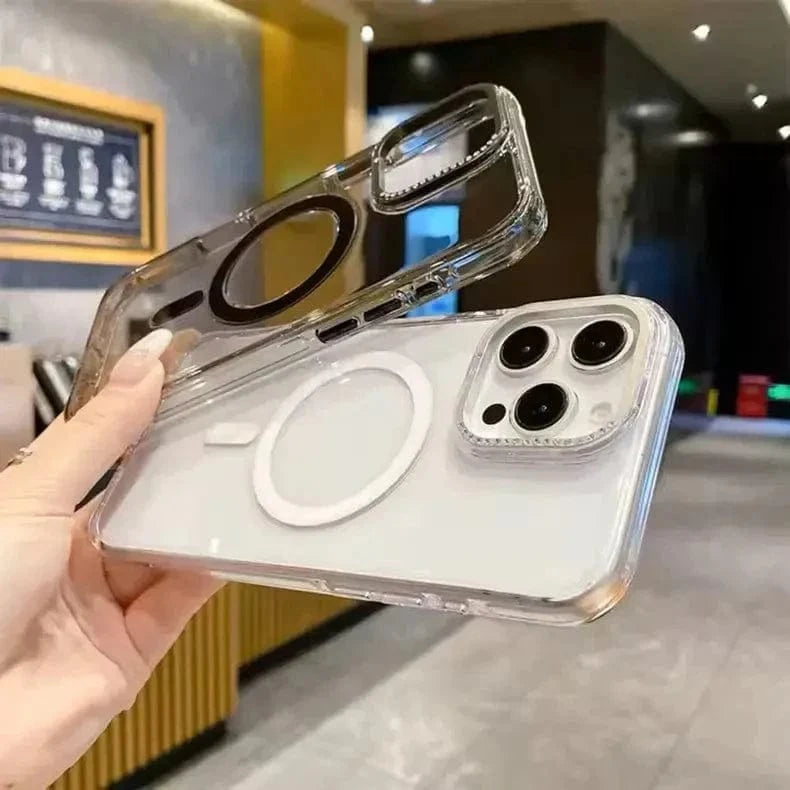 ktusu Generic Cases & Covers Diamond Lens Crystal Clear Magsafe Hard Case for iPhone 16 Plus