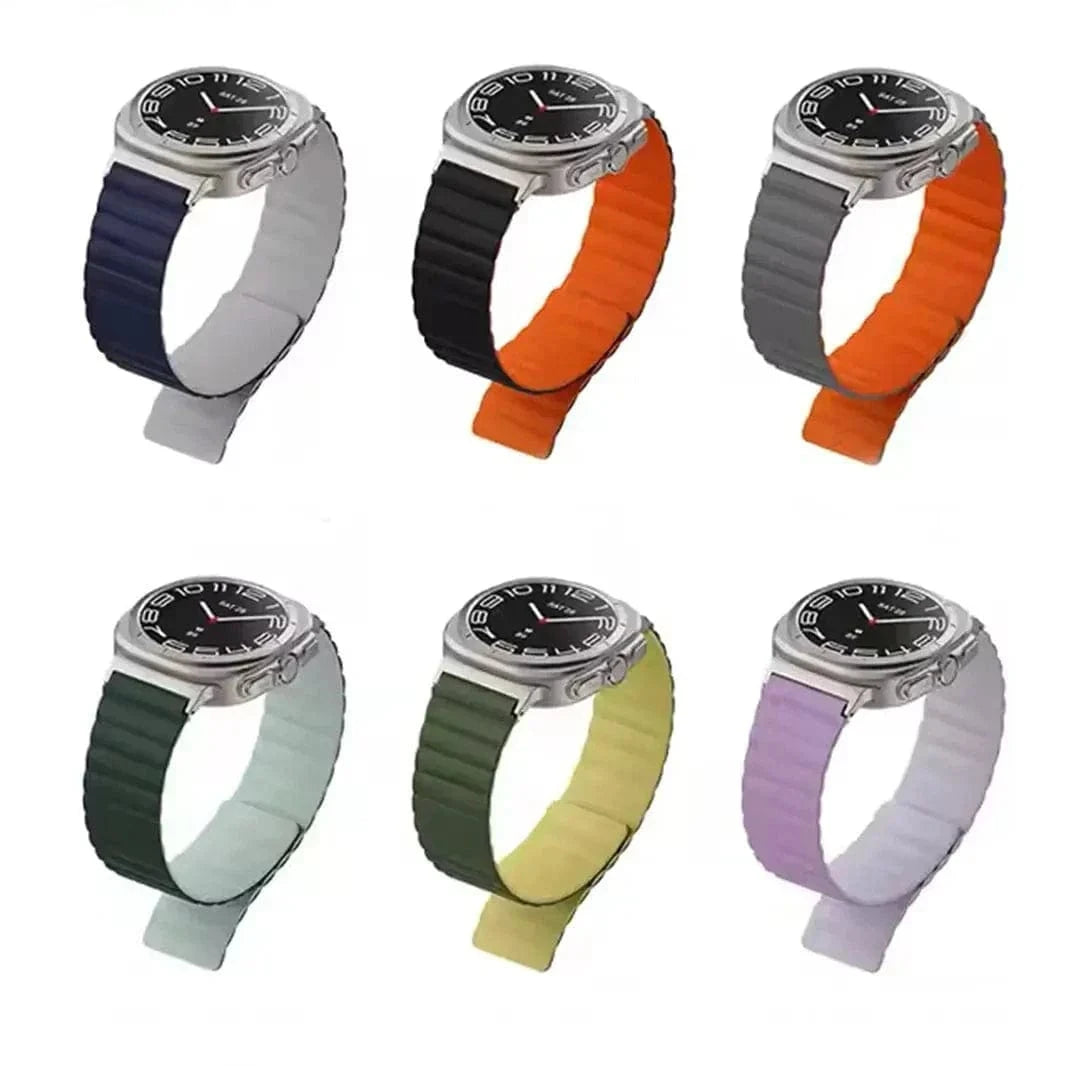 ktusu Generic Watch Bands Dual Color Magnetic Silicone Loop for Samsung Watch Ultra 47mm