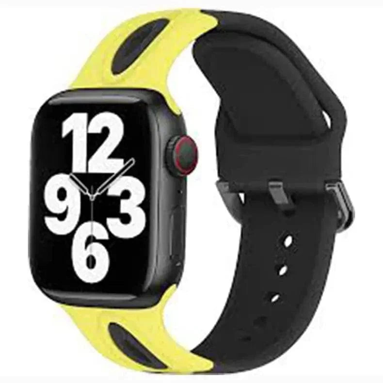 ktusu Generic Watch Bands Dual Color Silicone Sport Band for Apple Watch 42 | 44 | 45 | Ultra 49 | 46mm S10