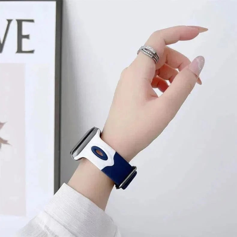 ktusu Generic Watch Bands Dual Color Silicone Sport Band for Apple Watch 42 | 44 | 45 | Ultra 49 | 46mm S10