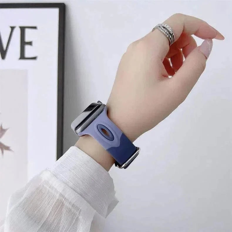 ktusu Generic Watch Bands Dual Color Silicone Sport Band for Apple Watch 42 | 44 | 45 | Ultra 49 | 46mm S10