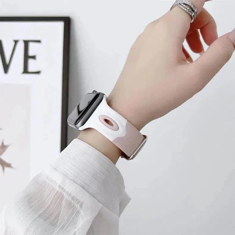 ktusu Generic Watch Bands Dual Color Silicone Sport Band for Apple Watch 42 | 44 | 45 | Ultra 49 | 46mm S10