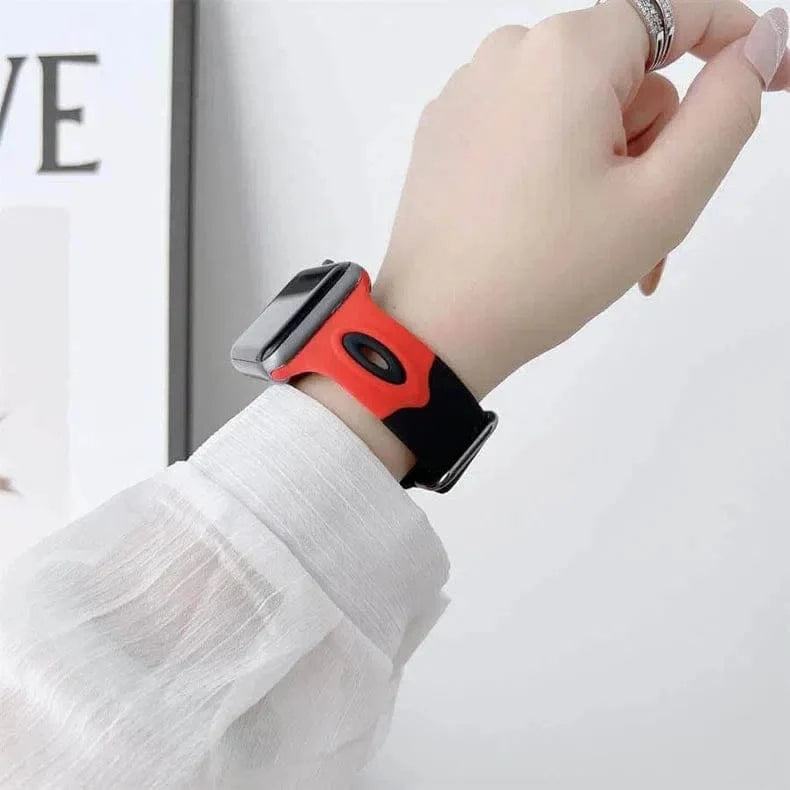 ktusu Generic Watch Bands Dual Color Silicone Sport Band for Apple Watch 42 | 44 | 45 | Ultra 49 | 46mm S10