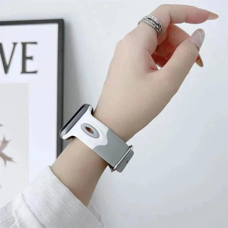 ktusu Generic Watch Bands Dual Color Silicone Sport Band for Apple Watch 42 | 44 | 45 | Ultra 49 | 46mm S10