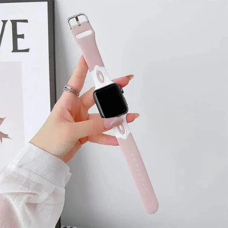 ktusu Generic Watch Bands Dual Color Silicone Sport Band for Apple Watch 42 | 44 | 45 | Ultra 49 | 46mm S10