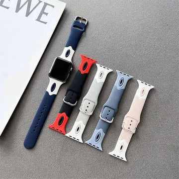 ktusu Generic Watch Bands Dual Color Silicone Sport Band for Apple Watch 42 | 44 | 45 | Ultra 49 | 46mm S10
