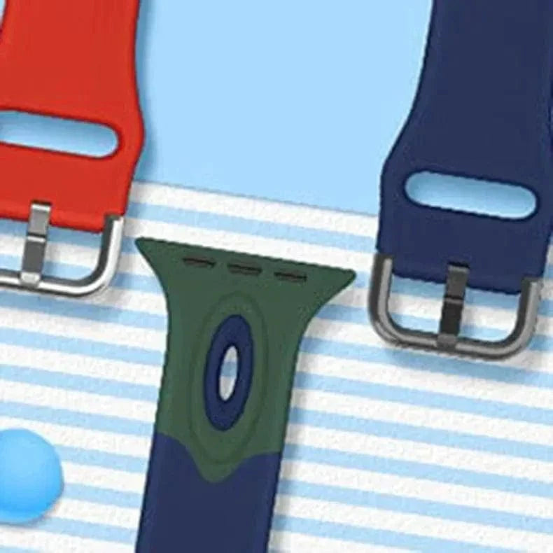 ktusu Generic Watch Bands Dual Color Silicone Sport Band for Apple Watch 42 | 44 | 45 | Ultra 49 | 46mm S10
