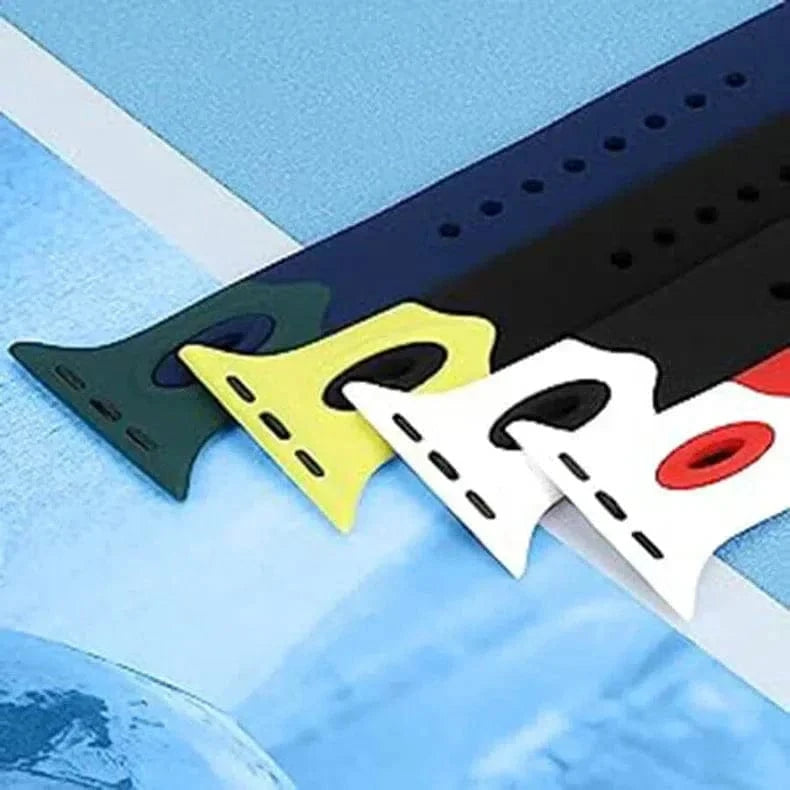 ktusu Generic Watch Bands Dual Color Silicone Sport Band for Apple Watch 42 | 44 | 45 | Ultra 49 | 46mm S10