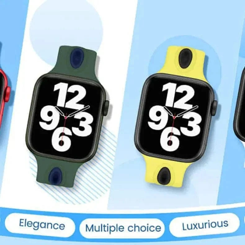 ktusu Generic Watch Bands Dual Color Silicone Sport Band for Apple Watch 42 | 44 | 45 | Ultra 49 | 46mm S10