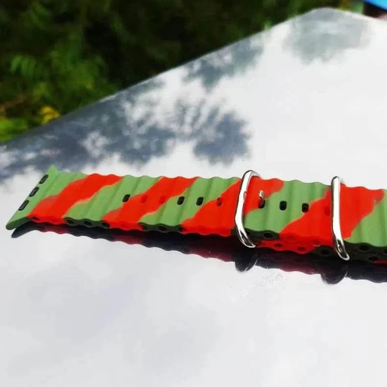 ktusu Generic Watch Bands Dual Shade Ocean Silicone Soft Band for Apple Watch 42 | 44 | 45 | Ultra 49 | 46mm S10