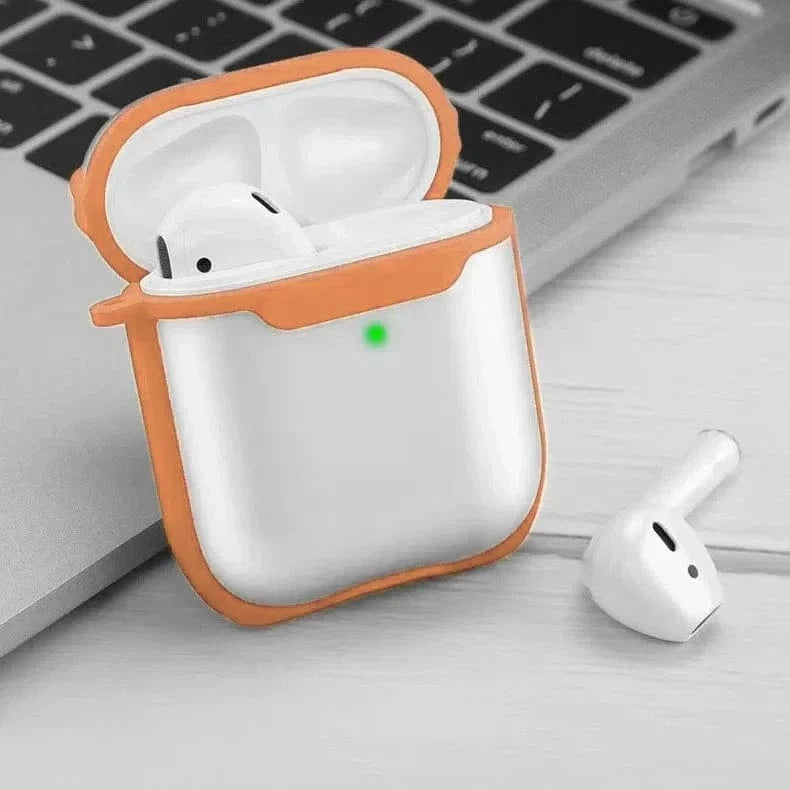 ktusu Generic Cases & Covers Eggshell Transparent Cover for Airpods 1 | 2 Orange