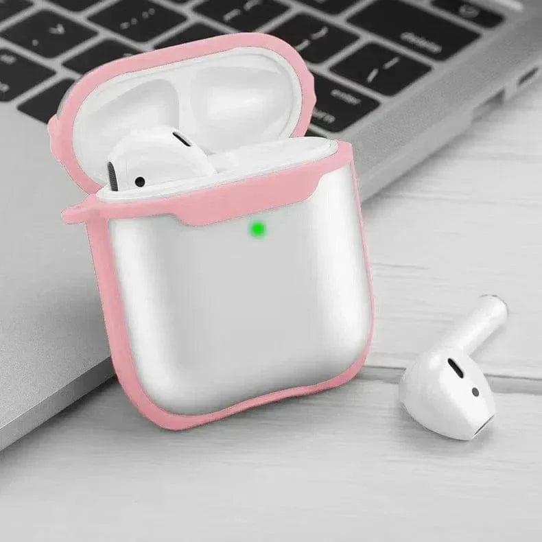 ktusu Generic Cases & Covers Eggshell Transparent Cover for Airpods 1 | 2 Pink