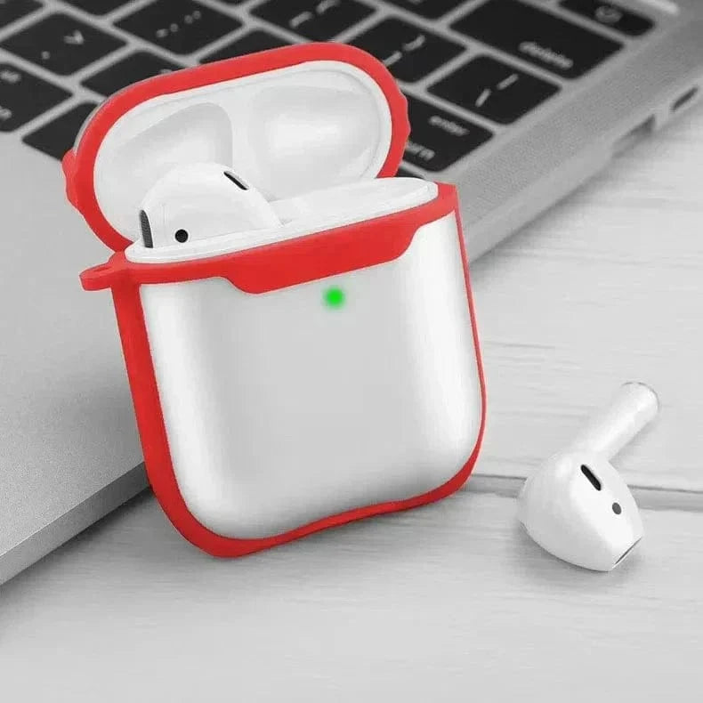 ktusu Generic Cases & Covers Eggshell Transparent Cover for Airpods 1 | 2 Red