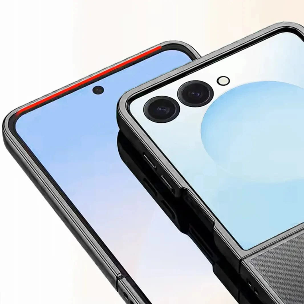 ktusu Generic Cases & Covers Electroplating Frame Transparent Case for Samsung Z Flip7 Black