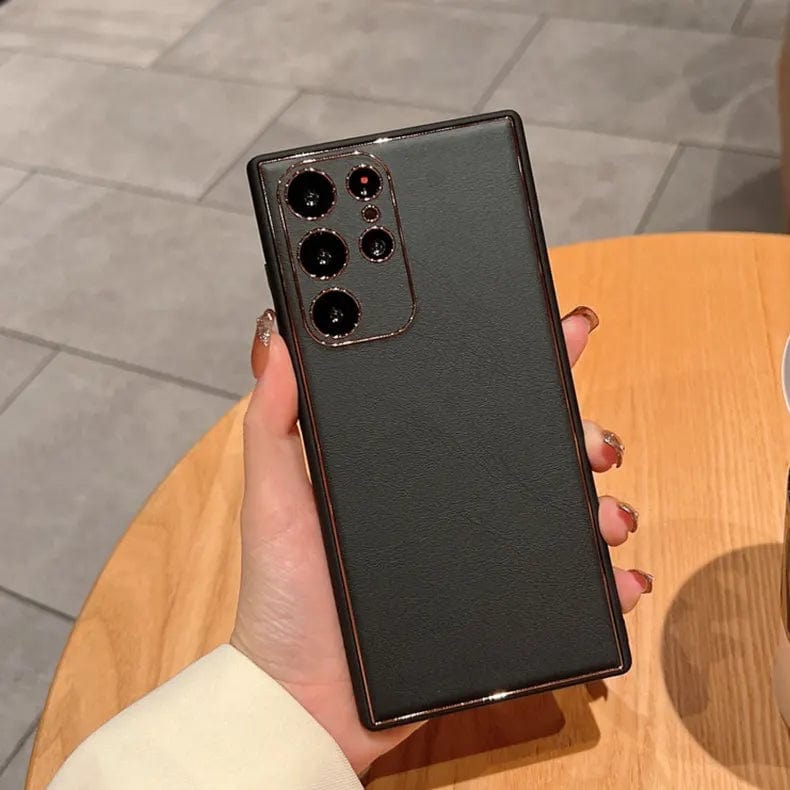 ktusu Generic Cases & Covers Electroplating PU Leather TPU Edge Hard Case for Samsung s20 Plus Dark Green