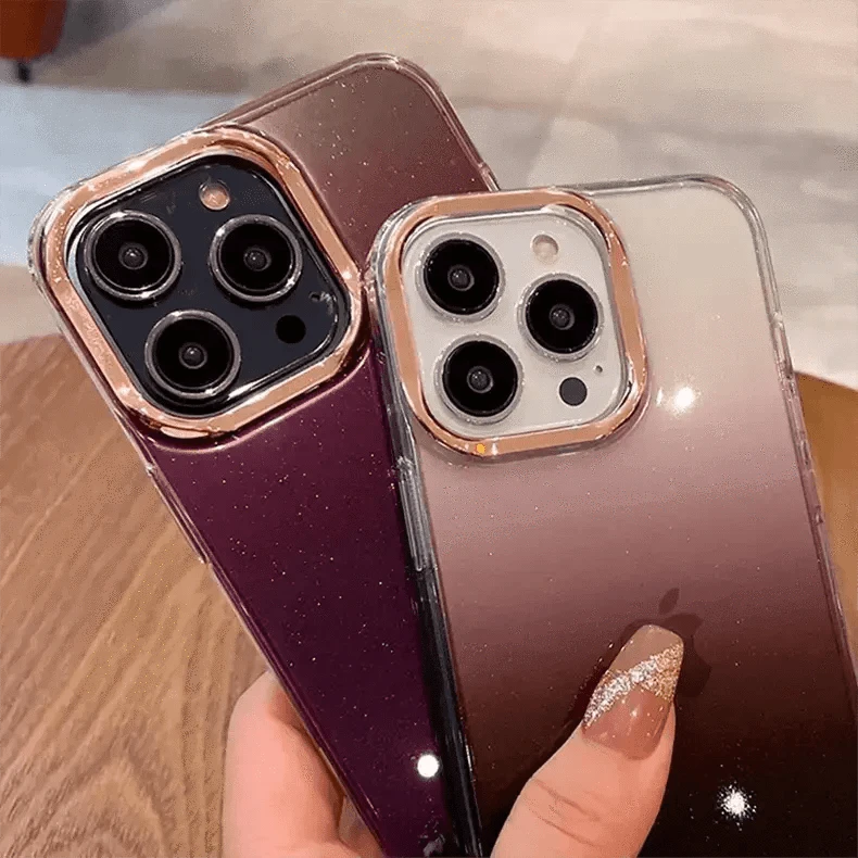 ktusu Generic Cases & Covers Fashion Bling Glitter Translucent Case for iPhone 16 Plus Black