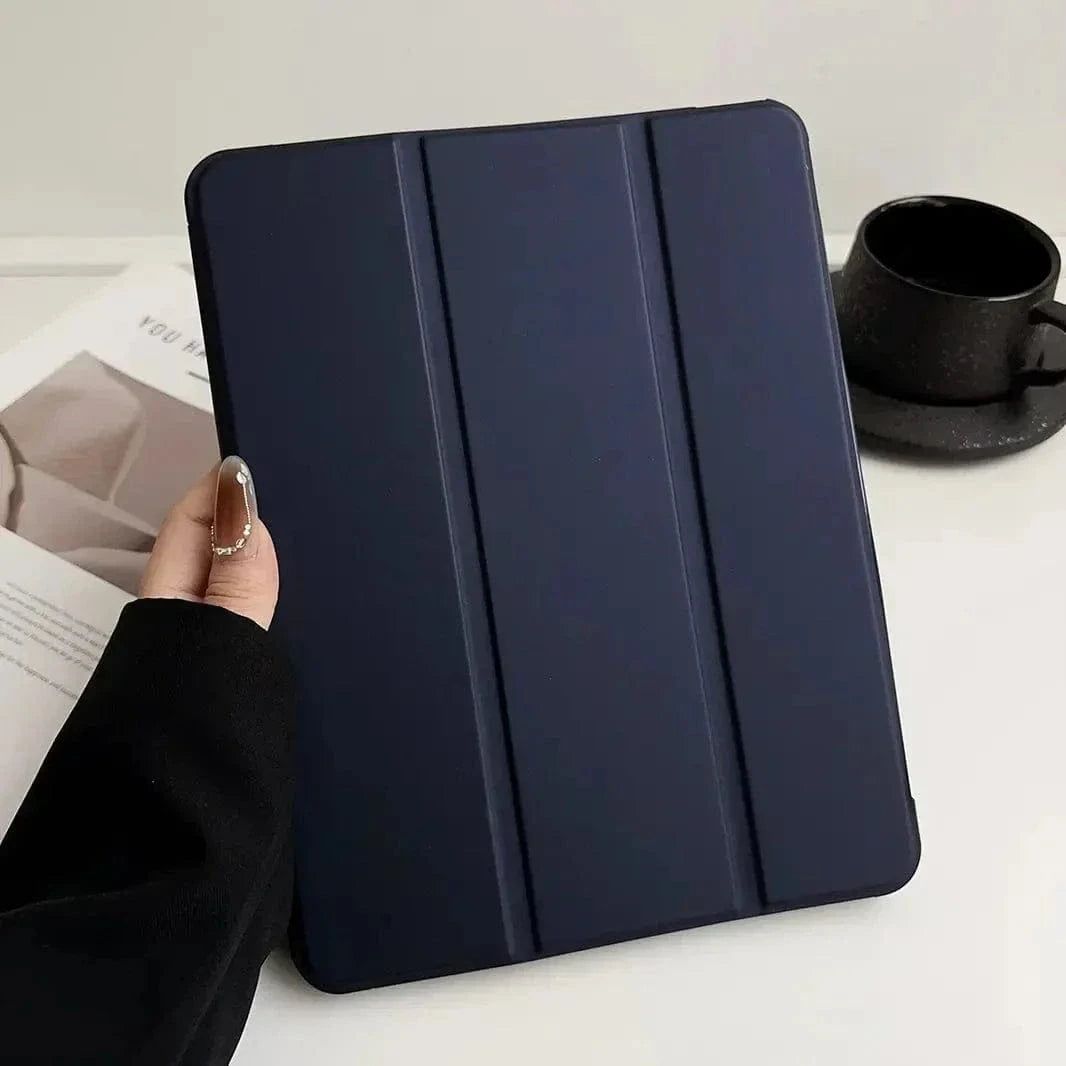 ktusu Generic Cases & Covers Faux Leather Soft TPU Cover for Samsung Tab S8 | Tab S9 | Tab S9 FE | Tab S10 Midnight Blue