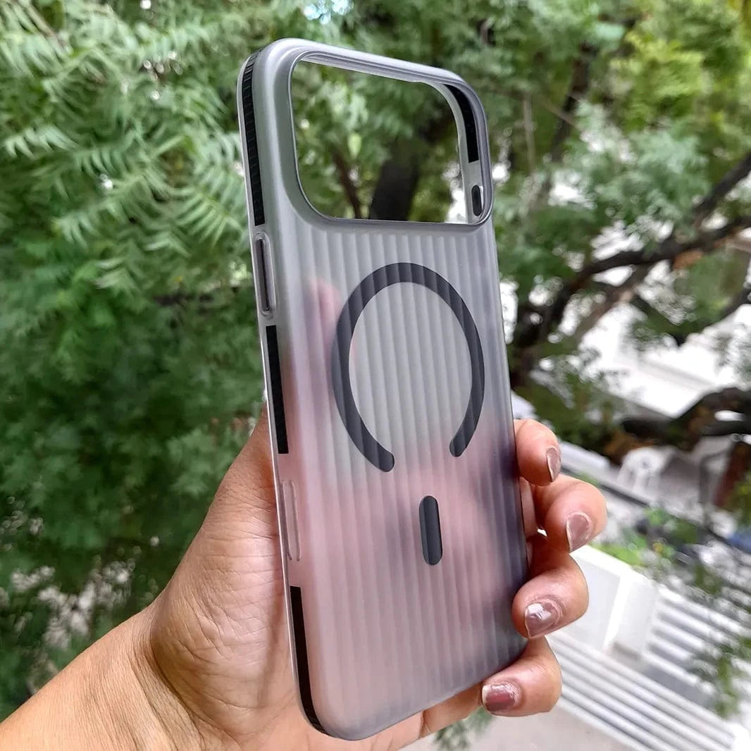 ktusu Generic Cases & Covers Fluted Texture Magsafe Matte Case for iPhone 17 Pro Max Smoke Black