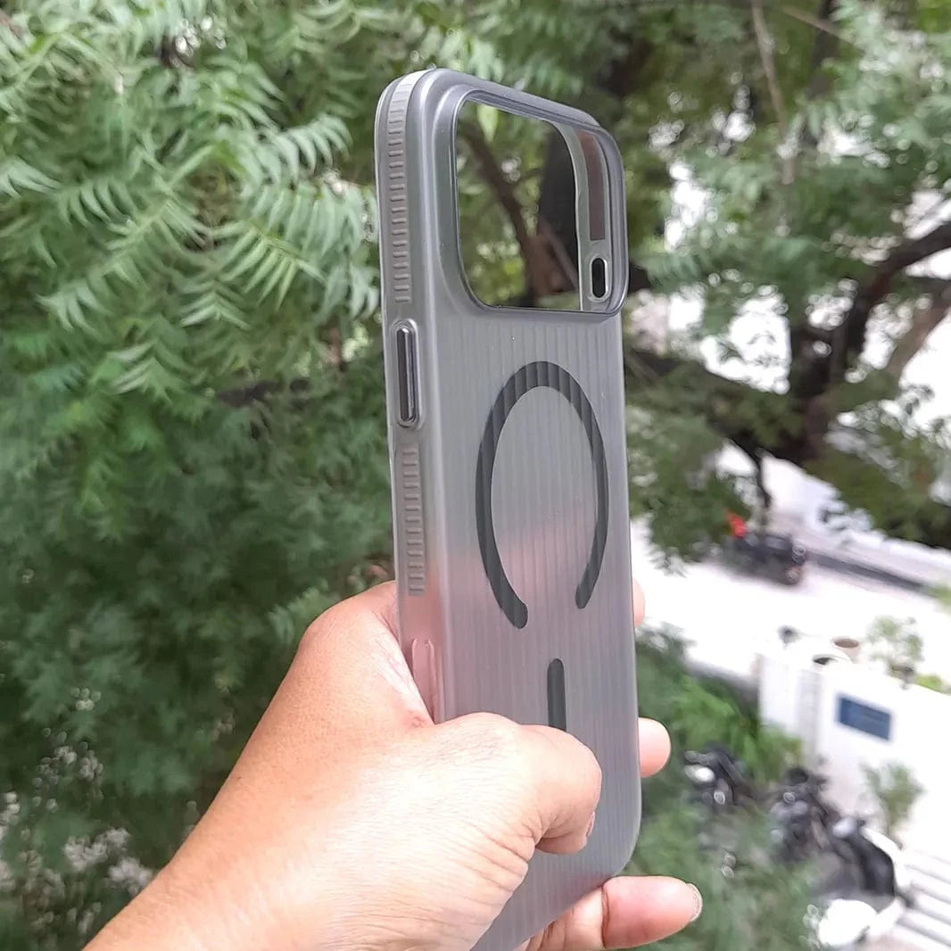 ktusu Generic Cases & Covers Fluted Texture Magsafe Matte Case for iPhone 17 Pro Max Smoke Grey