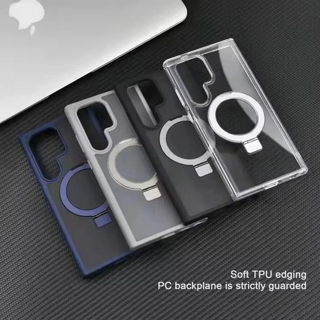 ktusu Generic Cases & Covers Frosted Magnetic MagSafe KickStand Matte Hard Case for Samsung S25 Ultra