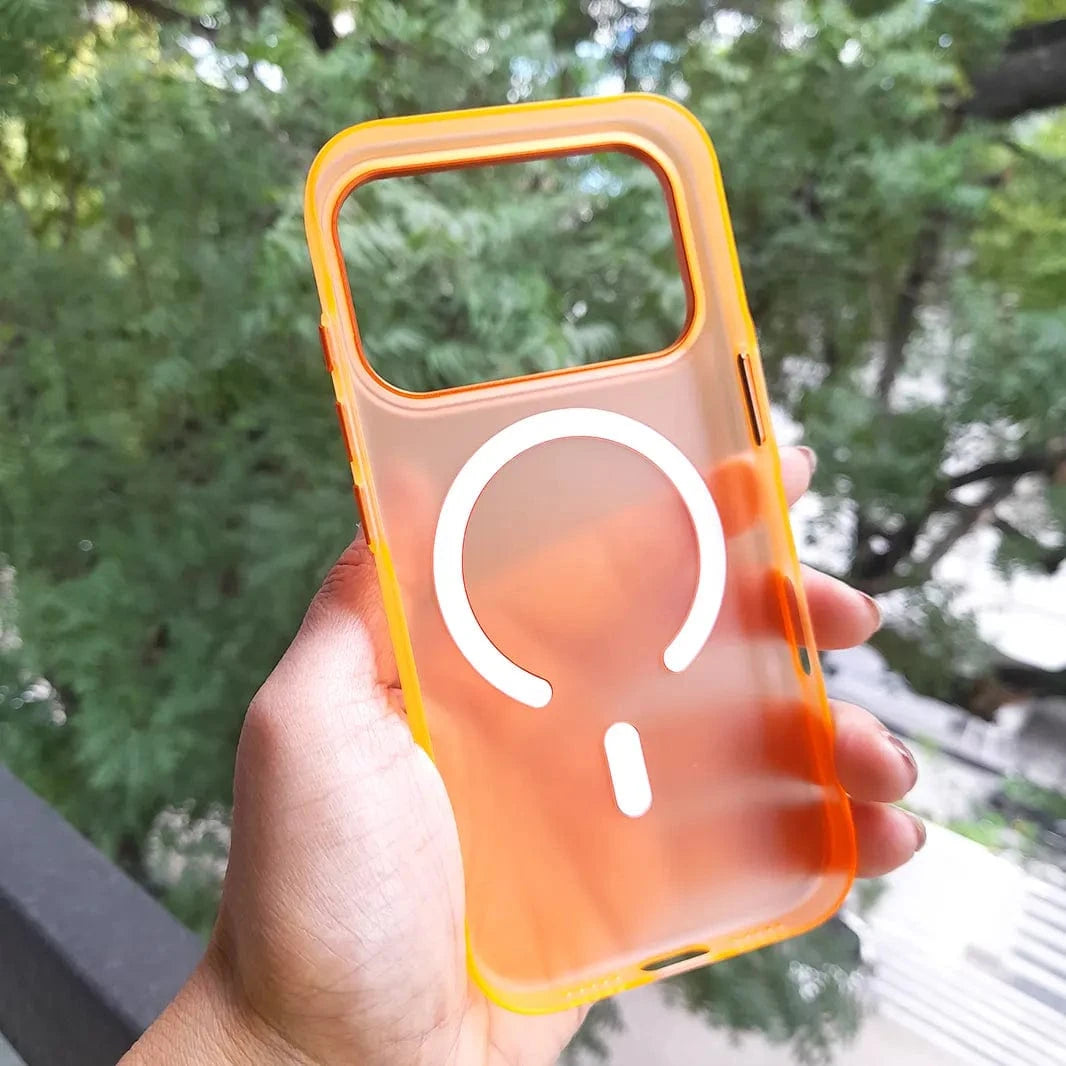 ktusu Generic Cases & Covers Frosted Matte Ultra-Thin Slim Metal Key Magsafe Case for iPhone 17 Pro Max Orange