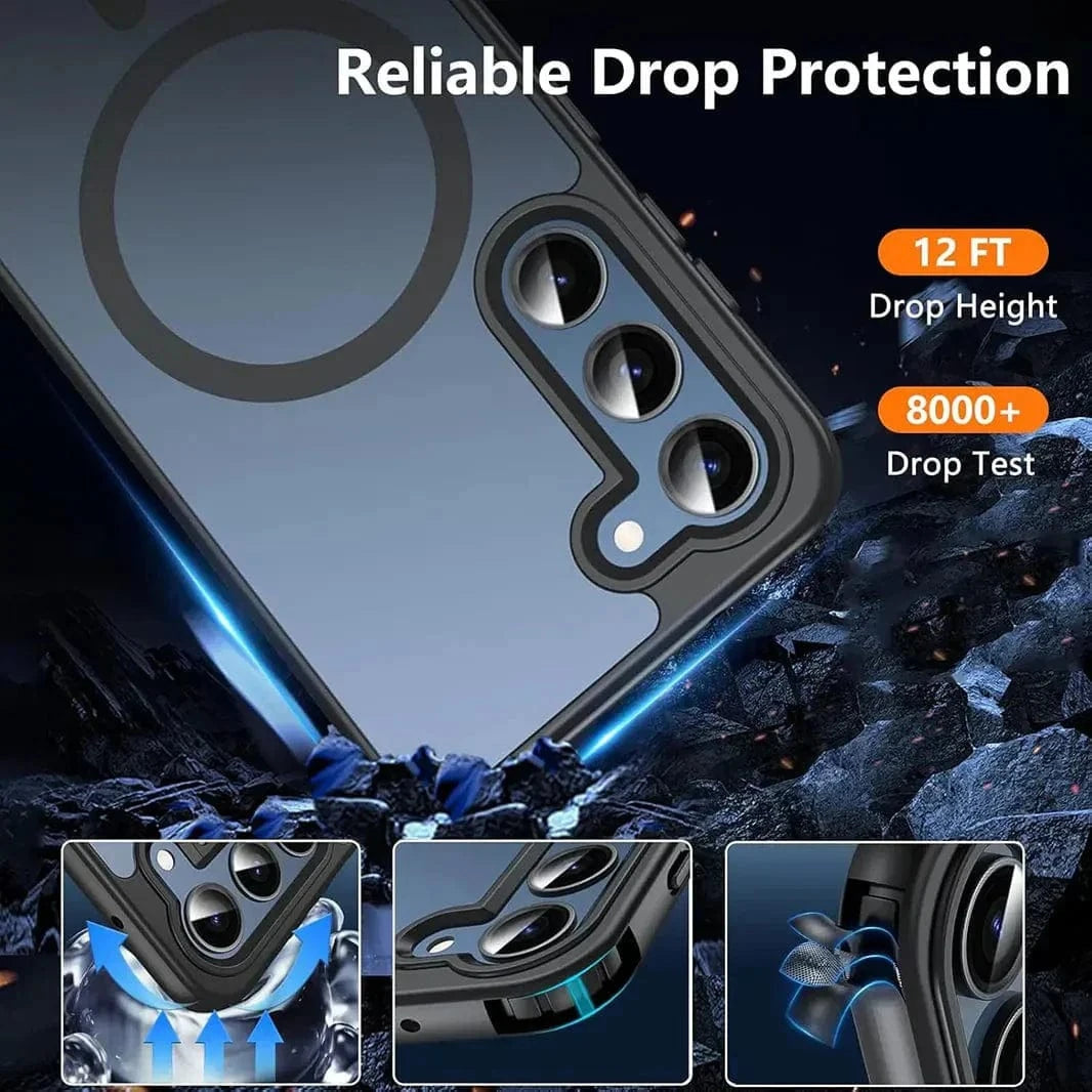 ktusu Generic Cases & Covers Frosted Semi Transparent MagSafe Case for Samsung S25 Ultra Black