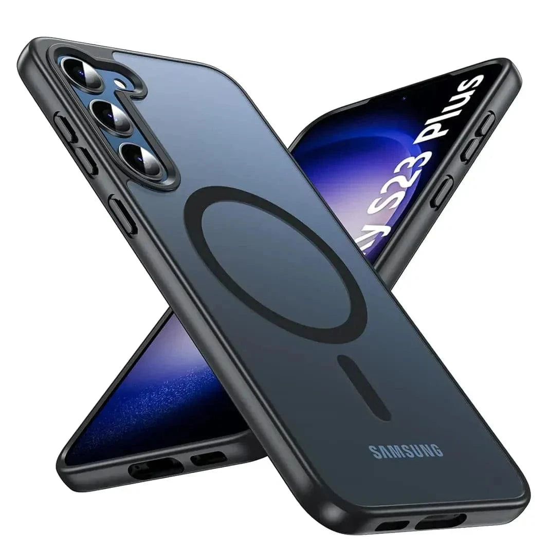 ktusu Generic Cases & Covers Frosted Semi Transparent MagSafe Case for Samsung S25 Ultra Black