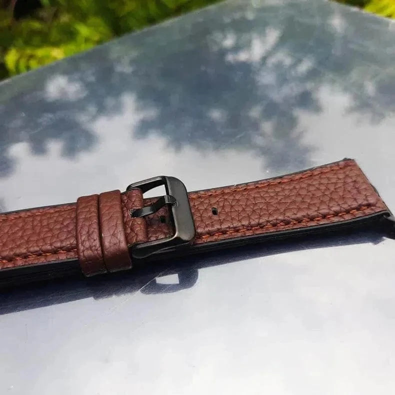 ktusu Generic Watch Bands Grainy Leather Texture Silicone Band for Apple Watch 42 | 44 | 45 | Ultra 49 | 46mm S10